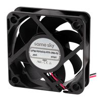 SAME SKY CFM-5015CG-075-366-22 DC FAN, 17.54CFM, 36.63DBA, 5VDC ROHS COMPLIANT: YES