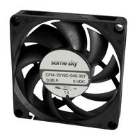 SAME SKY CFM-7010C-140-347 DC FAN, 24.87CFM, 34.7DBA, 12VDC