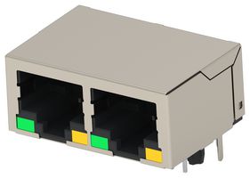 TE CONNECTIVITY 2496693-4 RJ45 CONN, R/A JACK, 8P8C, 2GANG, THT ROHS COMPLIANT: YES