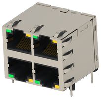 TE CONNECTIVITY 2496683-2 RJ45 CONN, R/A JACK, 8P8C, 2STACK, THT ROHS COMPLIANT: YES