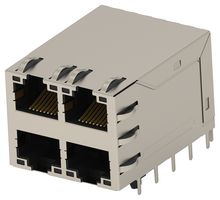 TE CONNECTIVITY 2496730-1 RJ45 CONN, R/A JACK, 8P8C, 2STACK, THT ROHS COMPLIANT: YES