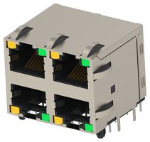 TE CONNECTIVITY 2496705-2 RJ45 CONN, R/A JACK, 8P8C, 2STACK, THT ROHS COMPLIANT: YES