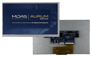 MIDAS DISPLAYS MVT-H070000 TFT DISPLAY, NO TOUCHSCREEN, 7", HDMI
