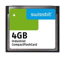 SWISSBIT SFCF4096H1AF2TO-C-QT-537-STD COMPACT FLASH CARD, 4GB, 0 TO 70DEG C