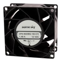 SAME SKY CFM-8025BG-460-487 DC AXIAL FAN, 63.64CFM, 6.24W, 48V