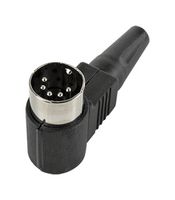 SAME SKY SDR-50 STANDARD DIN CONN, R/A PLUG, 5POS, CABLE