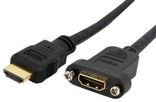 STARTECH HDMIPNLFM3 CABLE ASSY, HDMI PLUG-RCPT, BLACK, 910MM ROHS COMPLIANT: YES