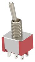 TE CONNECTIVITY - ALCOSWITCH DMTD1T4B4TSVS05 TOGGLE SWITCH, DPDT, 3A/120VAC, PANEL