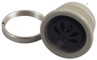 HIRSCHMANN MAB 3100 S DIN Audio / Video Connector, Socket, 3, Panel Mount, Plastic Body, Tin Plated Contacts RoHS Compliant: Yes
