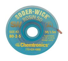 CHEMTRONICS 8025 DESOLDERING BRAID, 1.524M, 1.5MM