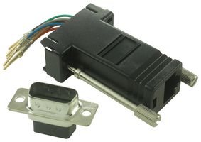 MH CONNECTORS MHDA9-PMJ8-K ADAPTER, DB 9 PLUG-RJ45 JACK