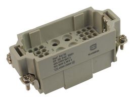 HARTING 09 38 042 3001 RECTANGULAR INSERT, PLUG, 6 POSITION POWER 36 POSITION SIGNAL