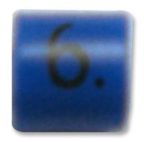 RAYCHEM - TE CONNECTIVITY 06161606 CABLE MARKER, 6, BLUE, PK100