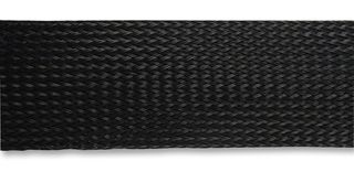 MULTICOMP PRO PP-30-0 Sleeving, Braided, 40 mm, PE (Polyester), Black, 25 m RoHS Compliant: Yes