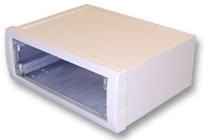 METCASE M5723107 Enclosure, Mettec, 85mm High, Destop Case, Instrument, 85 mm, 230 mm, 180 mm, Aluminium, White RoHS Compliant: Yes