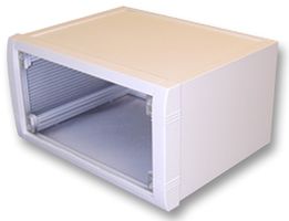 METCASE M5723207 Enclosure, Mettec, 85mm High, Destop Case, Instrument, 120 mm, 230 mm, 180 mm, Aluminium, White RoHS Compliant: Yes