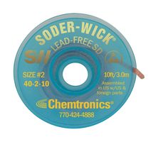 CHEMTRONICS 40-2-10 BRAID, DESOLDERING, 3.048M, 1.5MM