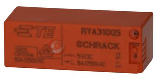 TE CONNECTIVITY - SCHRACK RYA31005 General Purpose Relay, RYII Series, Power, Non Latching, SPST-NO, 5 VDC, 8 A RoHS Compliant: Yes