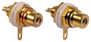 ELECTROVISION F260M GOLD PHONO SOCKETS - PANEL, PK2 ROHS COMPLIANT: YES