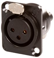 NEUTRIK NC3FD-S-1-B CONNECTOR, XLR AUDIO, JACK, 3POS, PANEL