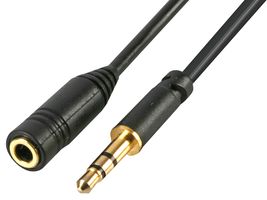 PRO SIGNAL PSG03686 3.5MM JACK EXTENSION LEAD, SLIM, 1.5M ROHS COMPLIANT: YES