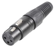PULSE PLS00535 XLR SOCKET, 3PIN, BLACK