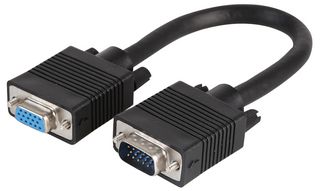 PRO SIGNAL PSG91351 LEAD, S-VGA PLUG TO SOCKET, 0.15M, BLACK