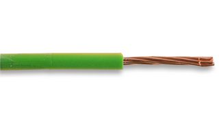 PRO POWER 6491X-1MMG/Y100M Wire, Conduit, BS6004, 1 mm , 450 V, Green, Yellow, 328 ft, 100 m RoHS Compliant: Yes