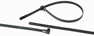 PRO POWER 0315HV-250 RELEASABLE CABLE TIES 250MMX7.60MM BLK ROHS COMPLIANT: YES