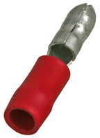 PRO POWER STMPD1-156 MALE BULLET TERMINALS RED 12A, PK100