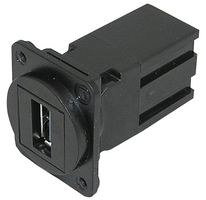 TUK KCUAA2BKDPM USB COUPLER, 2.0 TYPE A, RCPT, BLK