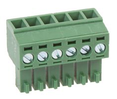 MULTICOMP PRO MC000060 TB PLUGGABLE, 3.5MM, 6POSITIONS, 26AWG