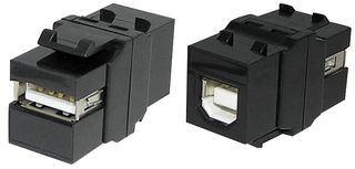 TUK KCUABBK KEYSTONE COUPLER, USB 2.0 TYPE A-B RCPT