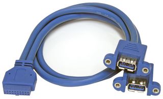 STARTECH USB3SPNLAFHD CABLE ASSY, USB RCPT-CONN, 500MM ROHS COMPLIANT: YES