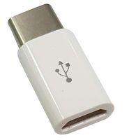 PRO SIGNAL PSG91741 USB-C MALE-MICRO B FEMALE ADAPTER, WHITE ROHS COMPLIANT: YES
