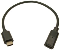 CLIFF ELECTRONIC COMPONENTS FCR72000 USB CABLE, 3.1 TYPE C PLUG-RCPT, 300MM