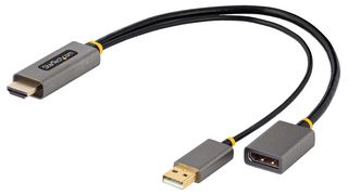 STARTECH 128-HDMI-DISPLAYPORT ADAPTR CABLE, HDMI+USB PLUG-DP RCPT/30CM ROHS COMPLIANT: YES