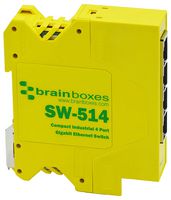 BRAINBOXES SW-514 ETHERNET SWITCH, GIGABIT, RJ45 X 4 ROHS COMPLIANT: YES