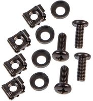 PULSE PLS00620 M6 CAGE NUT+SCREW+WASHER, BLK 4 PK