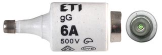 MULTICOMP PRO 2312403 Industrial / Power Fuse, Class gG / gL, 400 V, 500 V, 6 A, 22mm x 50mm, 0.87" x 1.97" RoHS Compliant: Yes