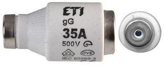 MULTICOMP PRO 2313401 Industrial / Power Fuse, Class gG / gL, 400 V, 500 V, 35 A, 27mm x 50mm, 1.06" x 1.97" RoHS Compliant: Yes