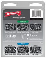 ARROW FASTENER RK6120 ASS POP RIVETS (120) ROHS COMPLIANT: NA