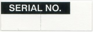 MULTICOMP PRO 7827319 LABEL, SERIAL NO, PK360