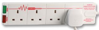 MASTERPLUG SRG42-MP POWER OUTLET STRIP, 4 OUTLET, 2M, 240VAC