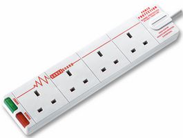 MASTERPLUG SRG44 POWER OUTLET STRIP, 4 OUTLET, 4M, 240VAC ROHS COMPLIANT: YES