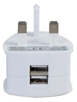 PRO ELEC PEL00708 PLUG USB 2.4A WHITE TWIN