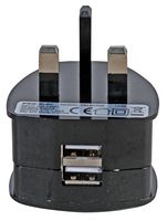 PRO ELEC PEL00709 PLUG USB 2.4A BLACK TWIN