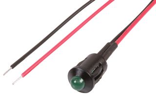 CML INNOVATIVE TECHNOLOGIES T000219 LED Panel Mount Indicator, Snap-in, Green, 8 mm, 12 VDC, Not Rated RoHS Compliant: Yes