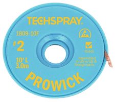 TECHSPRAY 1809-10F BRAID, PRO-WICK DESOLDERING, 10FT
