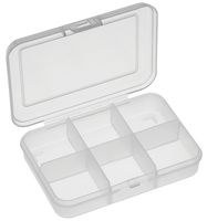 MULTICOMP PRO 1026N STORAGE BOX, 6 COMPARTMENT, CLEAR